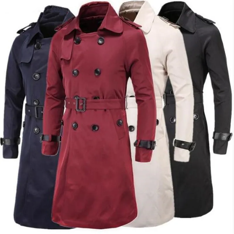 Winter Long Hooded Trench Coat Men 2017 Winter Casual Men's Wool Hoodie ...