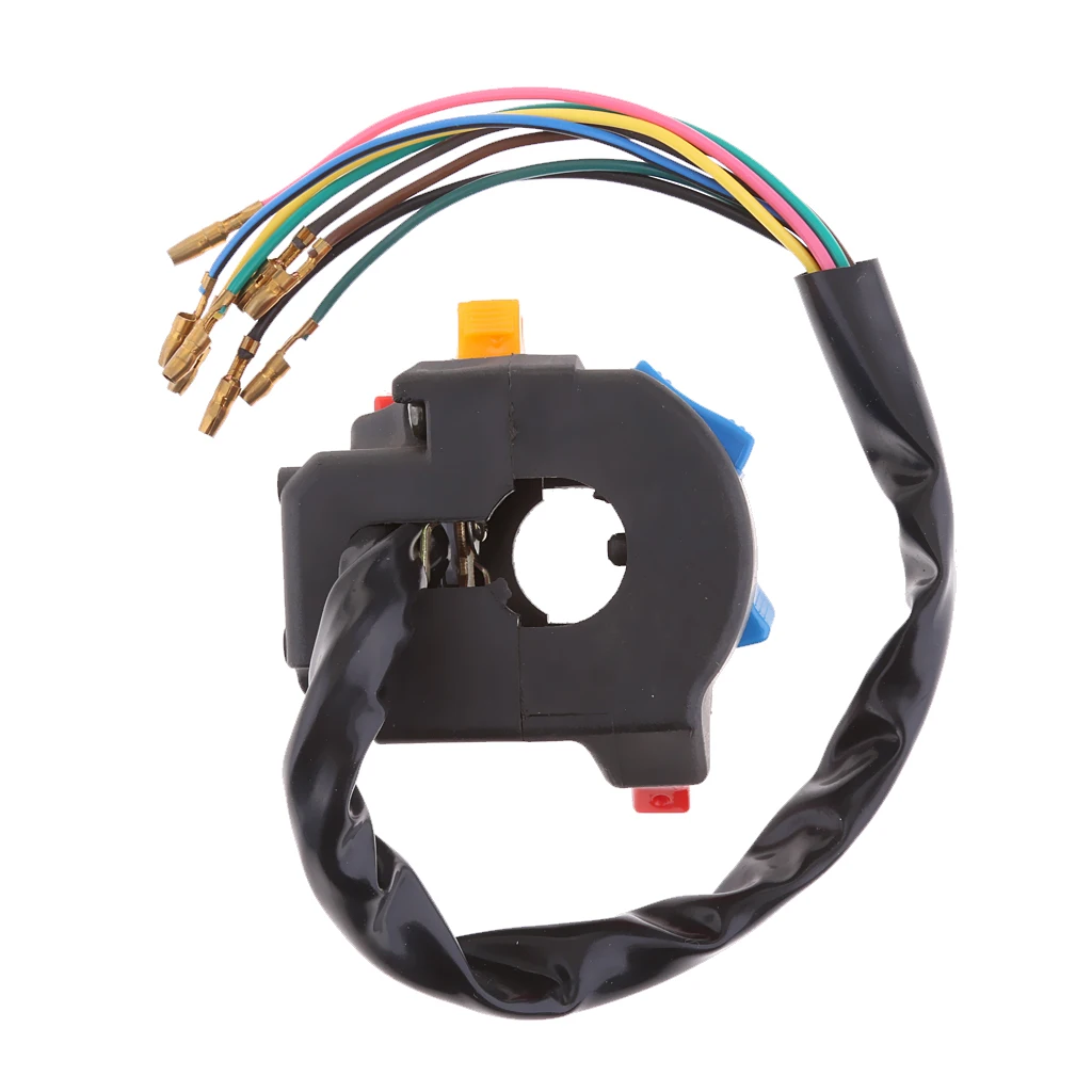 1 Pcs Motorcycle Multi-function Switch Push Button Headlights Turn Signal PASS Switch 12V For 22mm Handlebar ATV Motorcycle Etc