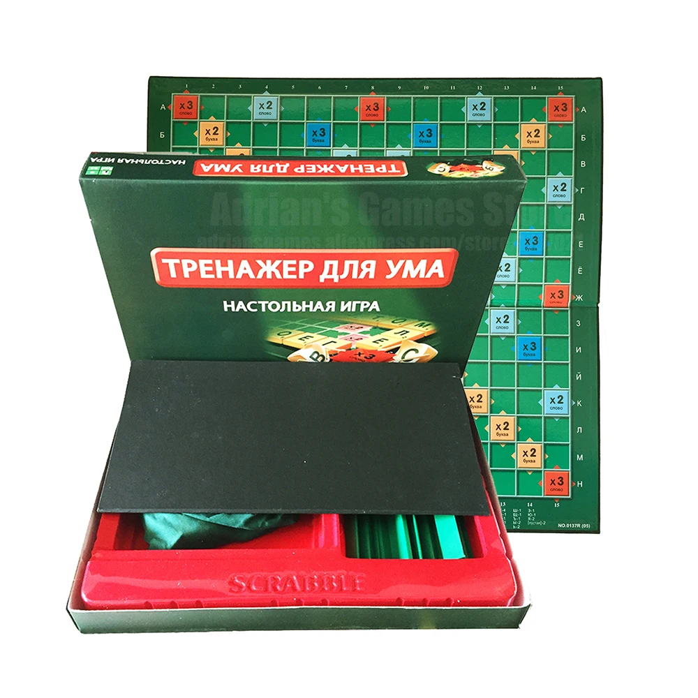 Scrabble настольная игра Алфавит Эрудит для детей настольные игры на русский 104