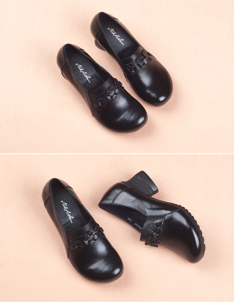 GKTINOO обувь на плоской подошве в винтажном стиле; коллекция года; мягкие балетки из натуральной кожи; удобная повседневная Осенняя обувь для беременных женщин