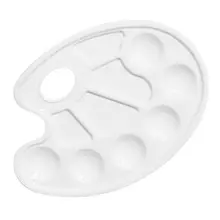 1х традиционный Овальный смешанный художественный альтернатива лоток для краски цветовая палитра с белым отверстием для большого пальца 10 скважин