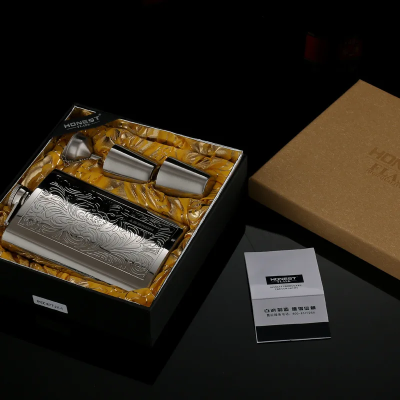 Портативный набор фляг из нержавеющей стали 304 8 унций с воронкой фляжки для вина