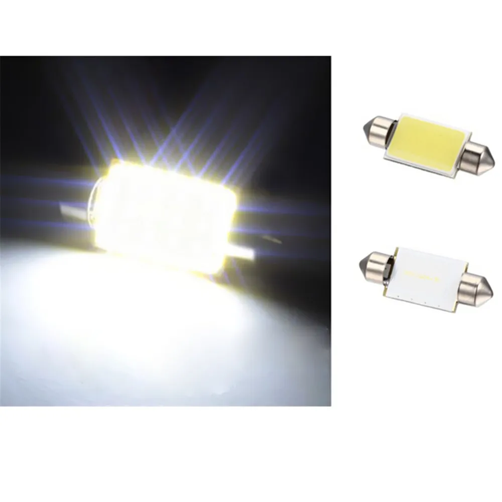 Новинка 2 шт. белый 31 мм 12 SMD В COB Светодиодный купольный светильник для салона