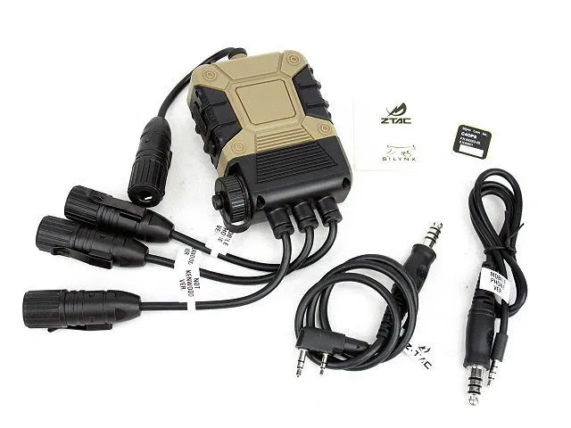 Tactical Z4OPS PRO PTT for headset headphone military black (1)
