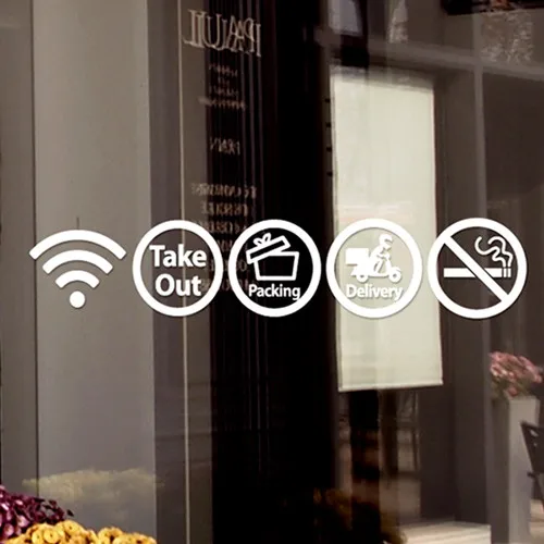 store Decal warning wall sticker home decoration Vinyl Motivation