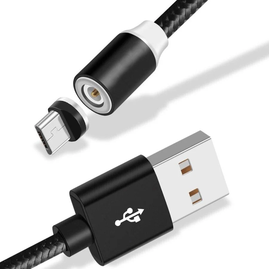 Круглый Магнитный кабель для подключения к сети Тип C Micro USB C 8 pin адаптер быстрой зарядки телефона Microusb Тип-C магнит Зарядное устройство Шнур вилки