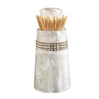 

Home Automatic Holder Table Toothpick Storage Box Tandenstoker Decoration Cotton Bud Holder Household Toothpick Dispenser LY127