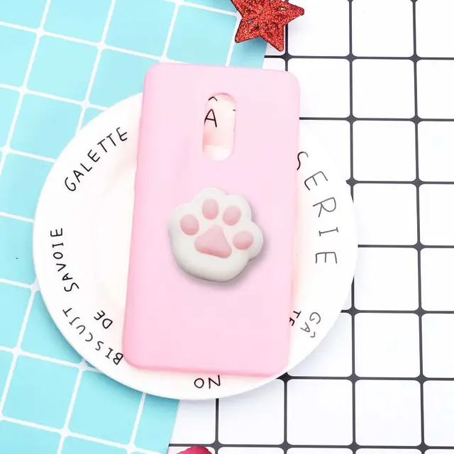 Case For Xiaomi Redmi Note4X 4 X 3D Squishy Cute Cat Bear Paws Back