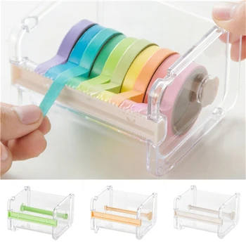 

1PC Storage Organizer Cutter Holder Masking Tape Cutter Office Supplies Stationery Office Tape Dispenser
