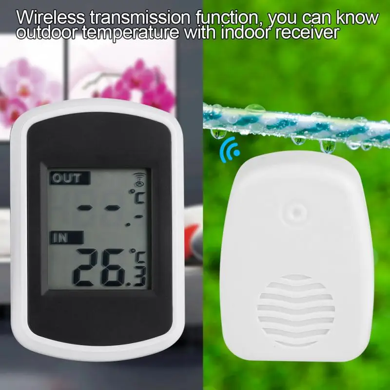 Digital Thermometer Set Wireless Thermometer Transmitter+Receiver