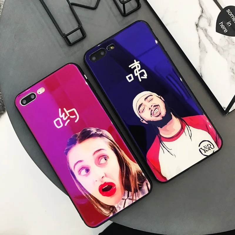 Fashion Glossy Funny Face Soft Mobile Phone Case Cover For iPhone X,6,7