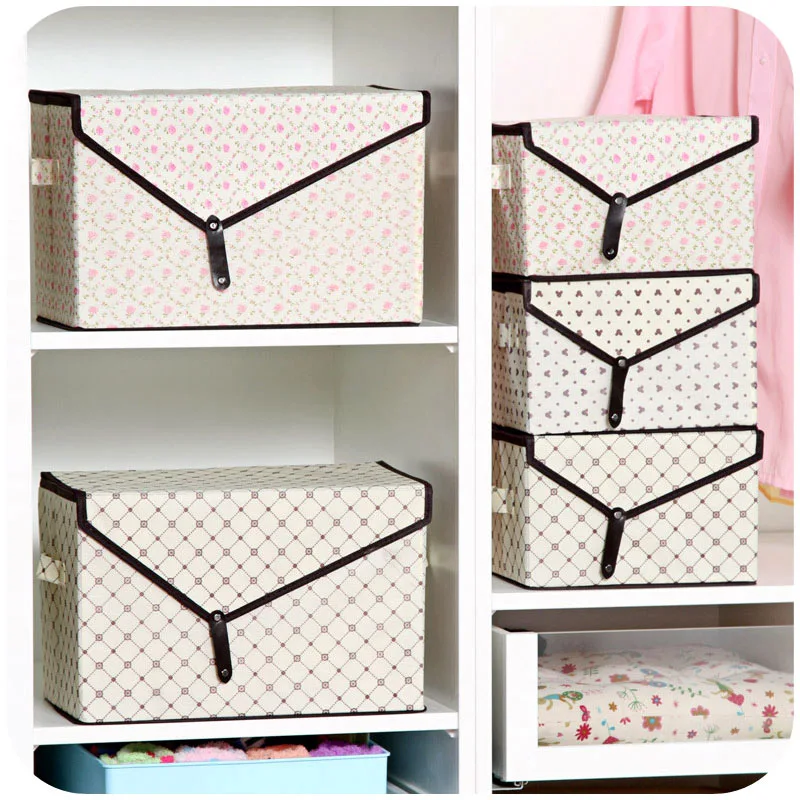 2016 Large sized clothes storage box 2pcs set clothing and toys container sorting box shoe box