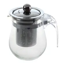 350 мл чайник для заварки из термоустойчивого прозрачный Стекло Чай горшок Нержавеющая сталь заварки Цветочный чай горшок