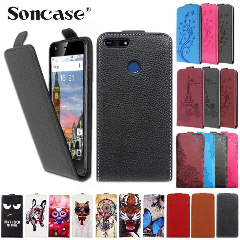 

Fashion Cartoon Pattern Flip Leather Case For Huawei y6 prime 2018 Embossed flip Back case phone cover Honor 7A Pro 7 A Pro