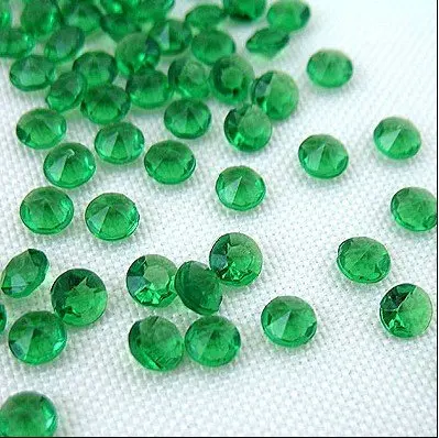 

FREE SHIPPING-Tracking number-10000pcs 4.5mm 1/3ct Green Emerald diamond confetti table scatter wedding favor supplies