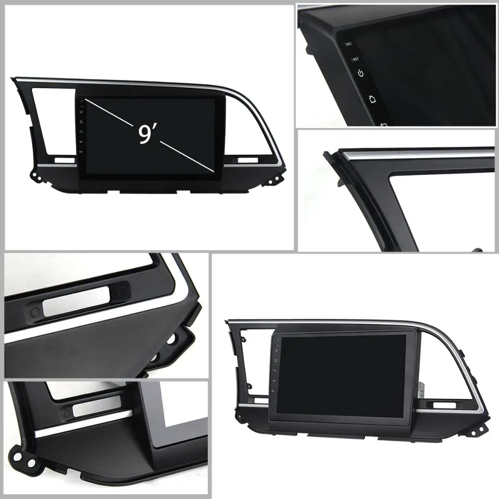 Best Android 9.0 Car 1 din Stereo for Hyundai Elantra 2016 Car Radio MP3 Bluetooth 9"  IPS Multi Touch Screen 2