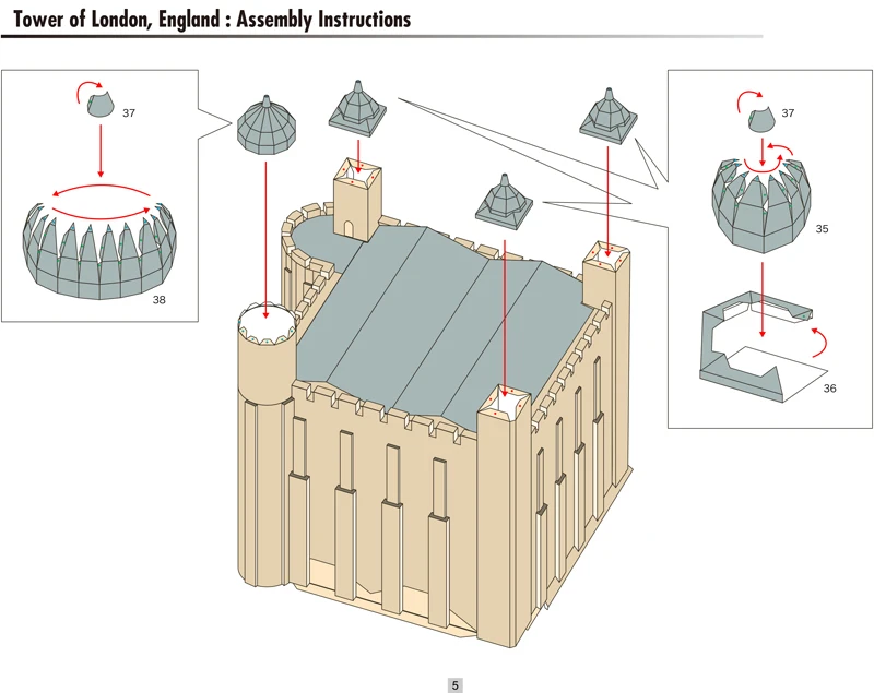 Лондонский Тауэр, английская Бумажная модель 3D архитектурное здание DIY обучающие игрушки ручной работы для взрослых игра-головоломка