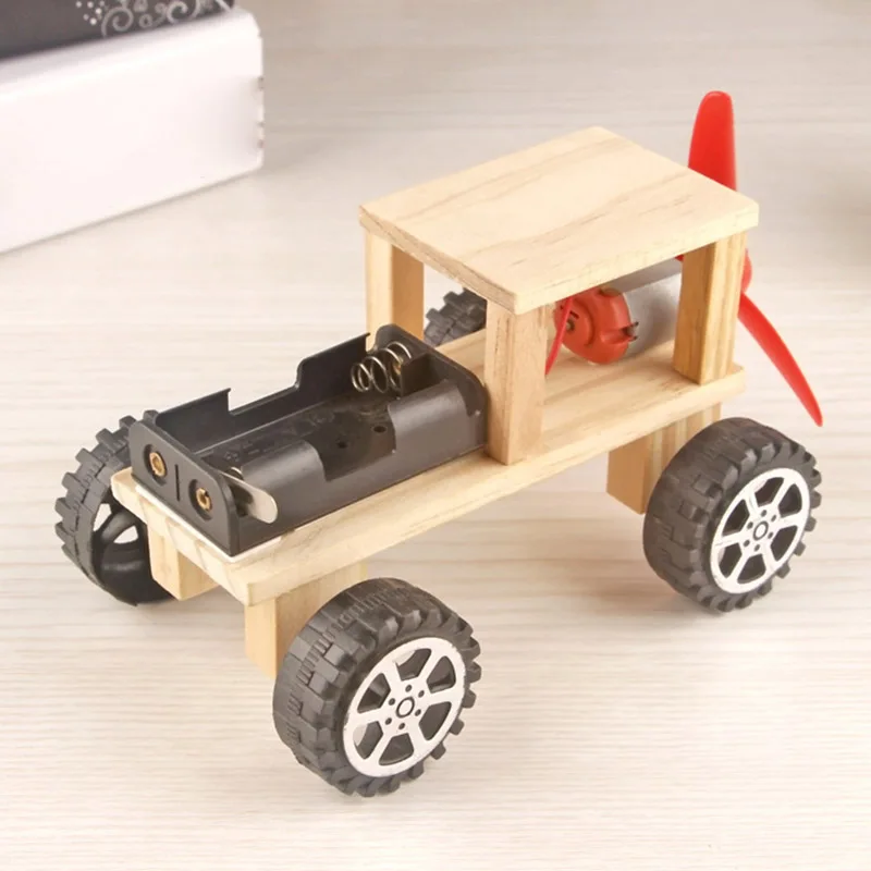DIY Детский автомобиль головоломка Eletric ветер наука экспериментальная модель Образование Игрушка раннего обучения для детей N