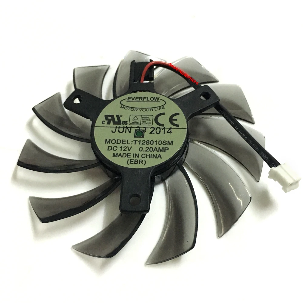 Кулер для видеокарты PLD08010S12H T128010SM 75 мм 12 В 470 А 2 провода контакта GIGABYTE GTX460 580 |vga cooler fan|cooler fanvga |