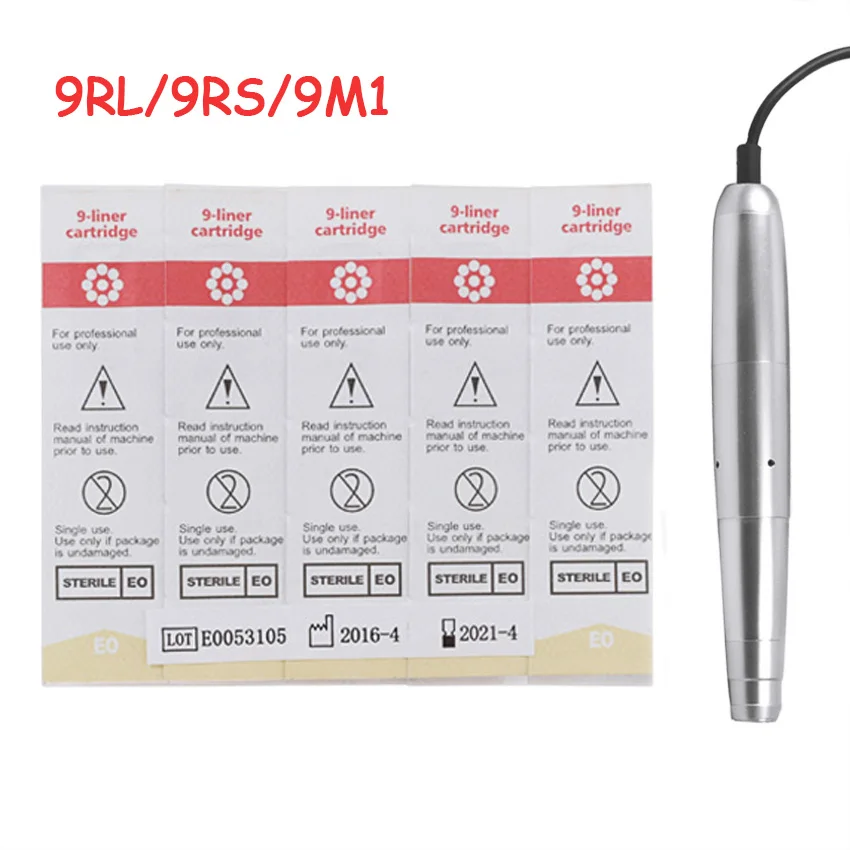 

Cartridge Needles Kit 20Pcs 9RL/RS/M1 Sterilized Microblading Needles Permanent Makeup Eyebrow for Power Supply Electric Machine