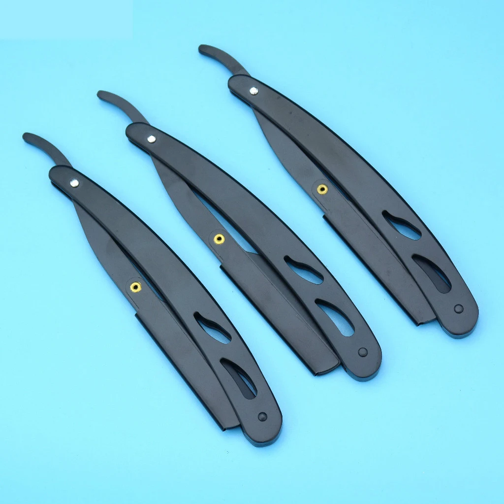

Single Copper Handle Razor SHAVING RAZOR Barber Tools Hair Razor and Blades Antique Black Folding Shaving Knife