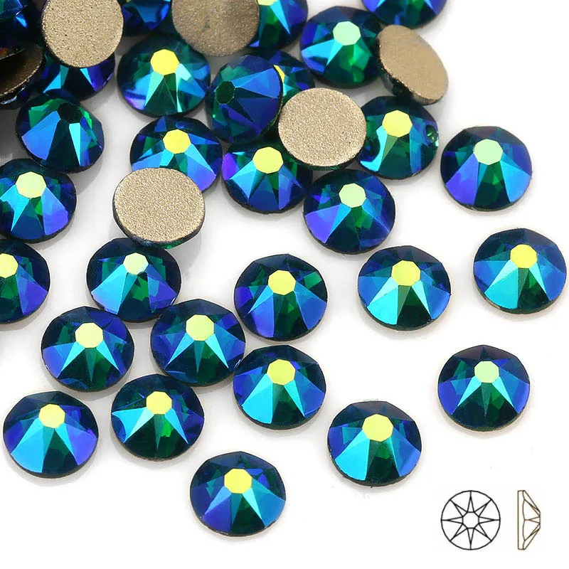 8 Big 8 Small Cut SS16 SS20 Many Colors AB Flat back DIY deco Non hotfix Rhinestones for Rhinestone & Decoration Glue On Stone 