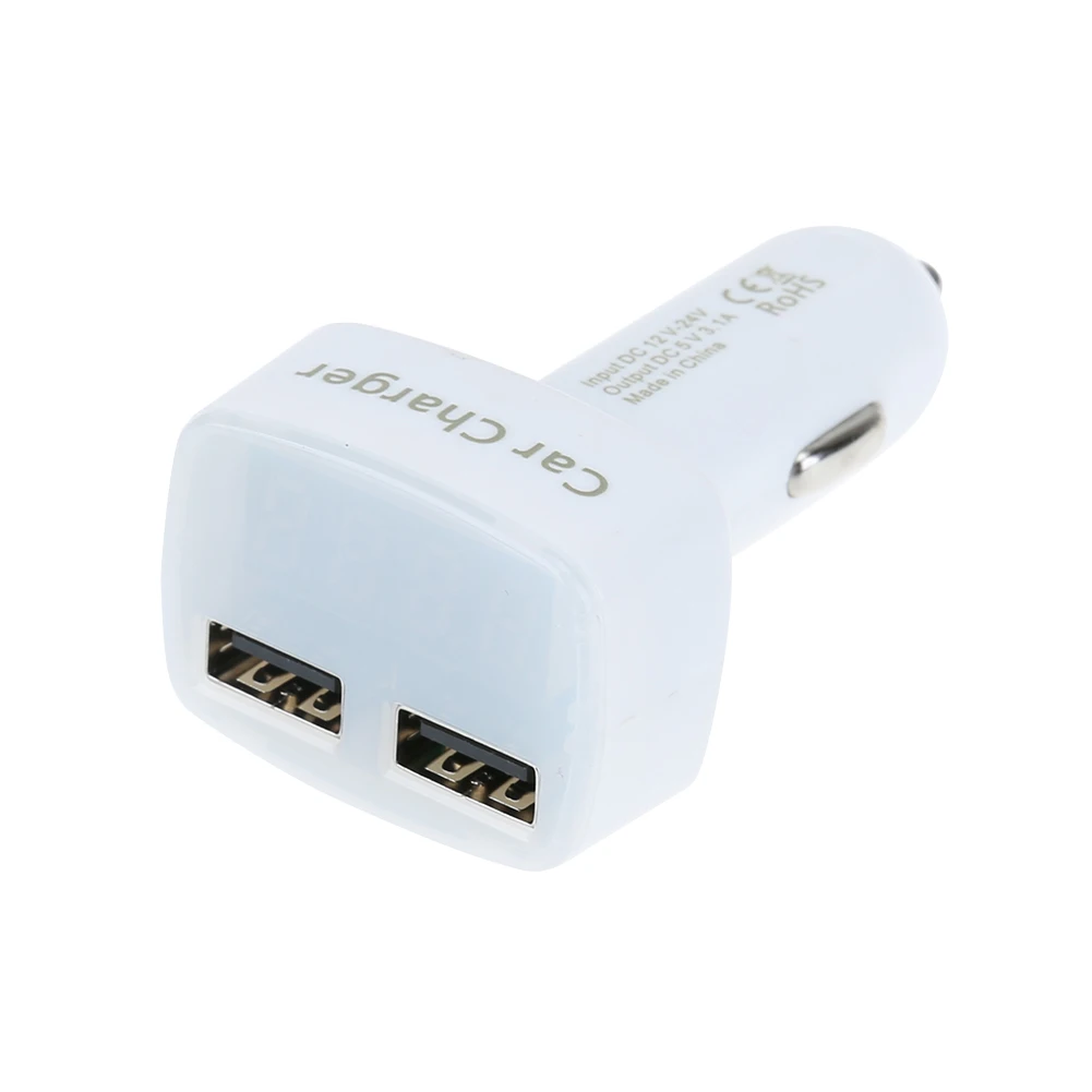 Buy Portable 4 in 1 Car Dual USB Port Car Charger with