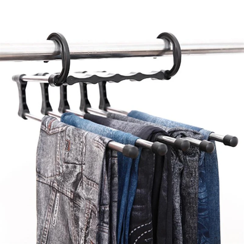 

Doreen Box Creative Clothes Rack Movable Hangers Home Multifunctional Drying Racks Trousers Pants Scarf Multi-layer Storage Rack