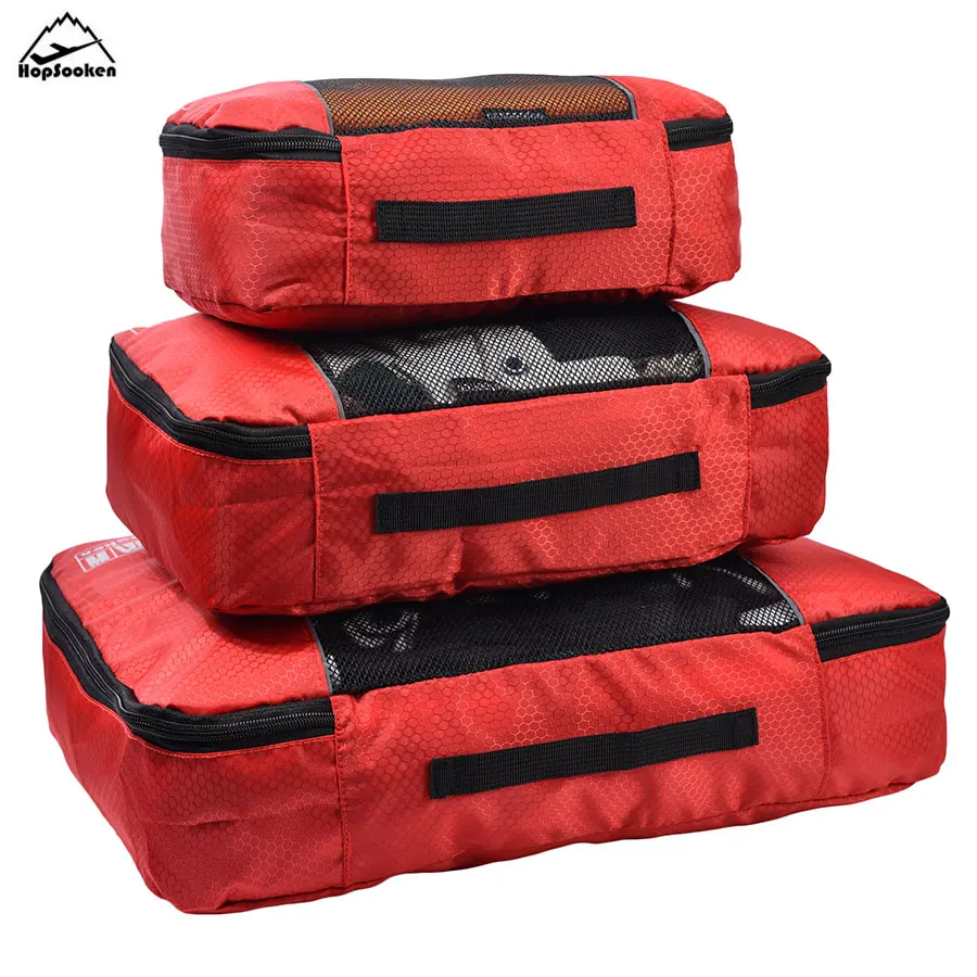 HopSooKen Packing Cubes Set 3 Pcs Travel Storage Pouch Bag Suitcase