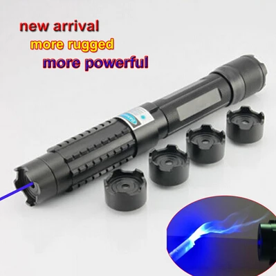 

HOT! High Power 500000m Blue Laser Pointers sight 450nm Lazer Flashlight Burning Match/Burn light cigars/candle/black Hunting