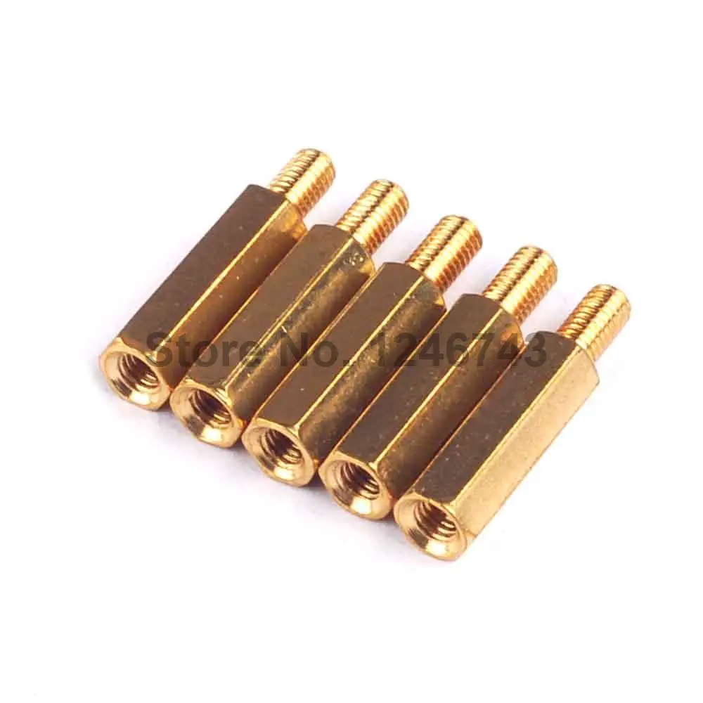 100PCS/LOT 15+6 Copper Pillars Height M3 (Thread 6 mm)in Nuts from