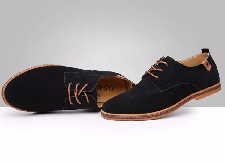 2015 New men flock leather casual shoes men spring autumn lace up brand design men casual shoes high quality ET01 (12)
