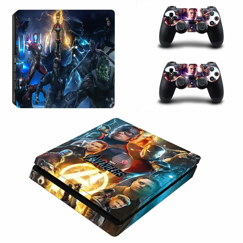 Мстители: Endgame PS4 Slim sticker s кожа для sony Playstation 4 Slim PS 4 Slim консоль и контроллер Skins Vinilo sticker