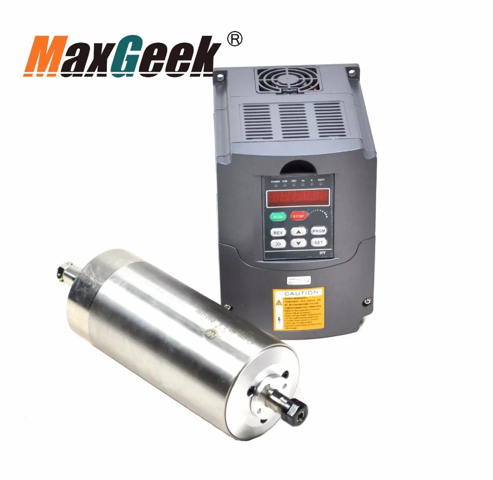

CNC 80MM ER11 1.5KW Water Cooled Motor Spindle and Drive Inverter VFD
