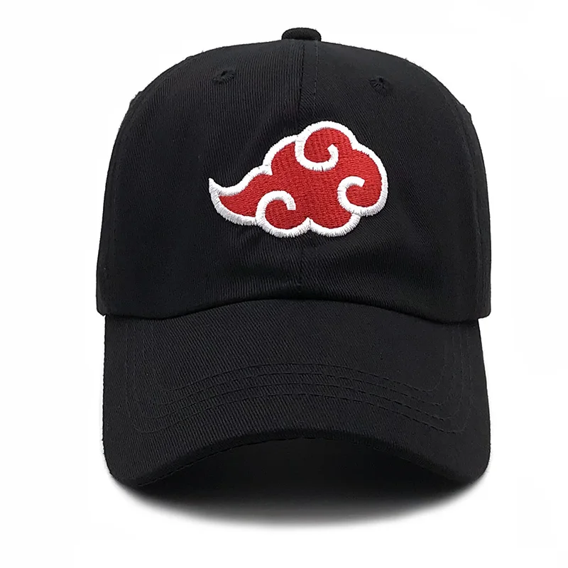 Логотип Akatsuki хлопок японский 100% Аниме Наруто папа шляпа семья Uchiha логотип вышивка бейсболки для женщин черные шляпы челнока
