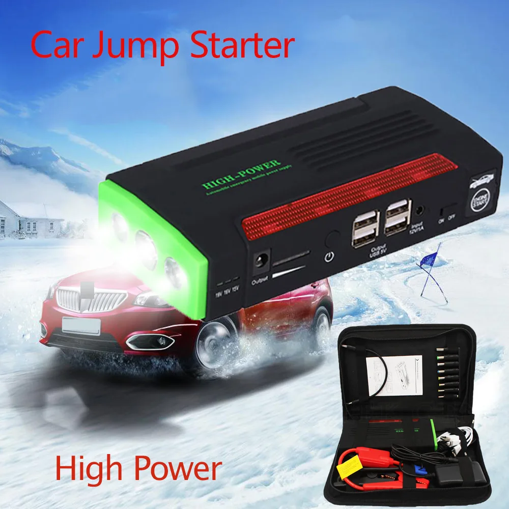 

2019 High Power Car Jump Starter Battery 12V Emergency Starting Device Car Battery Power Bank 600A Multi-function Diesel Booster
