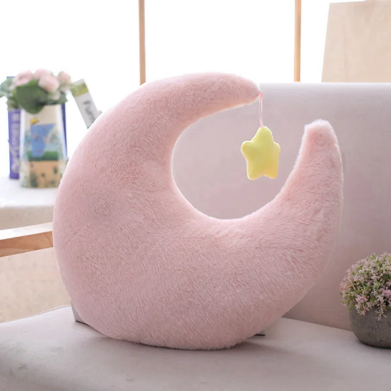 Sky Series Plush Toy Stuffed Soft Cartoon Moon Star Crown Heart-Shaped Plush Pillow Cute Sofa Cushion For Kids Birthday Gift - Color: 2