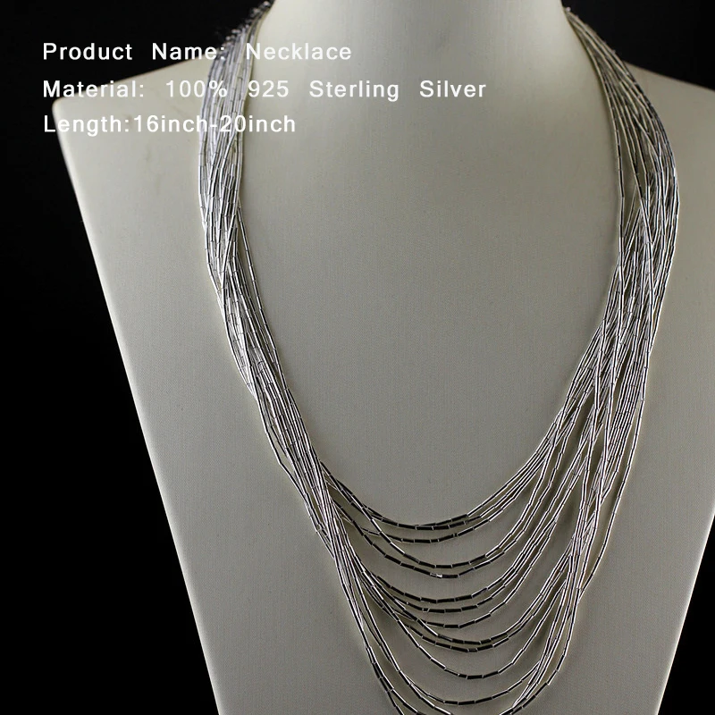 Женское ожерелье из серебра 100% пробы с кисточками|necklace women|necklace longnecklace necklace |