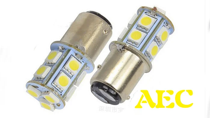 HK POST 100X S25 1157 BAY15D P21W 13 SMD 5050 светодиодный задний стоп сигнал белый желтый красный
