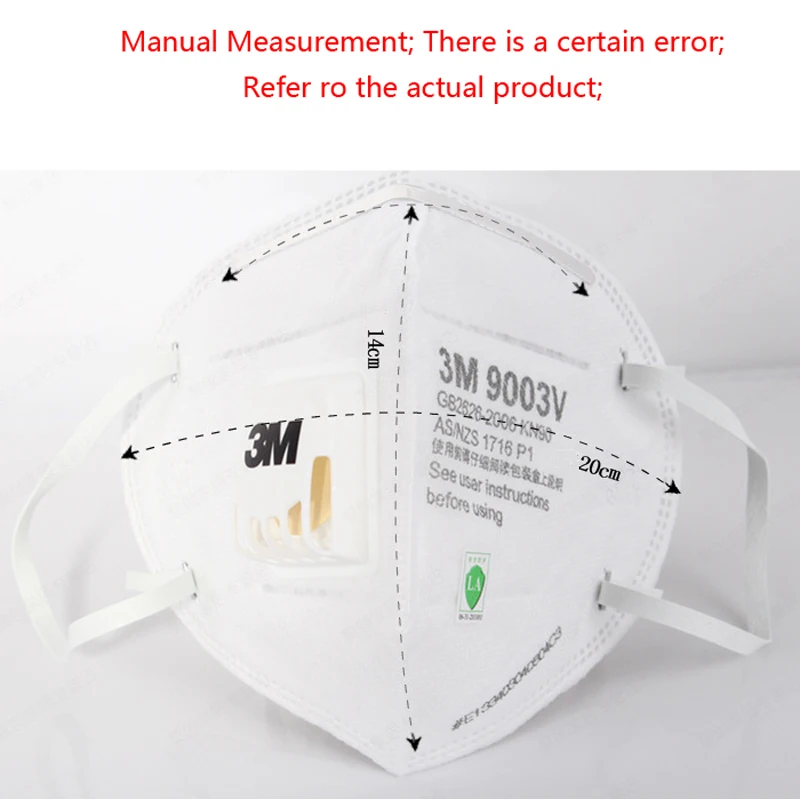 5 шт. 3M9003V детская противопылевая маска PM 2,5 маска против гриппа дыхательный клапан нетканый тканевый складной фильтр Маска KN90 защитные маски