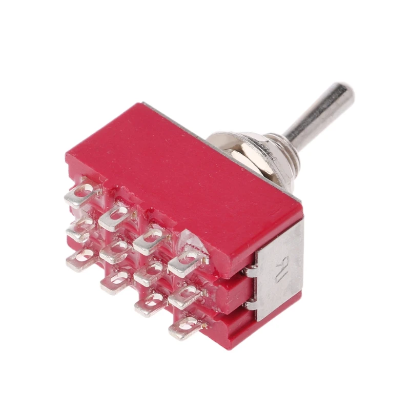

MTS-403 On-Off-On Mini Miniature Toggle Switch 3 Position 4PDT Rocker Switch