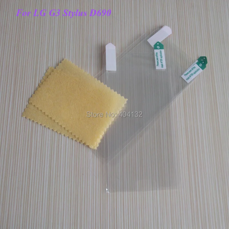100 шт./лот новые ультра прозрачные защитные пленки для LG G3 Stylus Guard Film D690 Phone|clear screen
