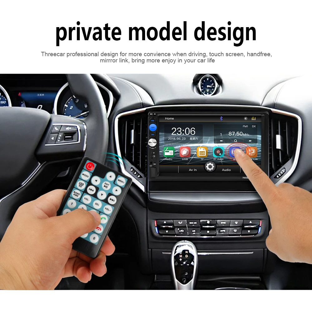 SWM 7 &quotЗеркало Ссылка Авторадио кассетный плеер радио автомобиля 7033B мультимедиа
