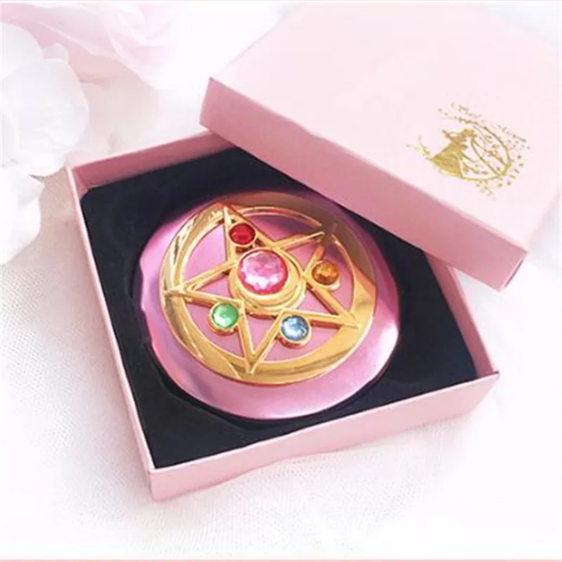 

Cartoon Anime Sailor Moon Periphery Transforming Mirror Personality Girl Portable Makeup Mirror Small Mirror Gift