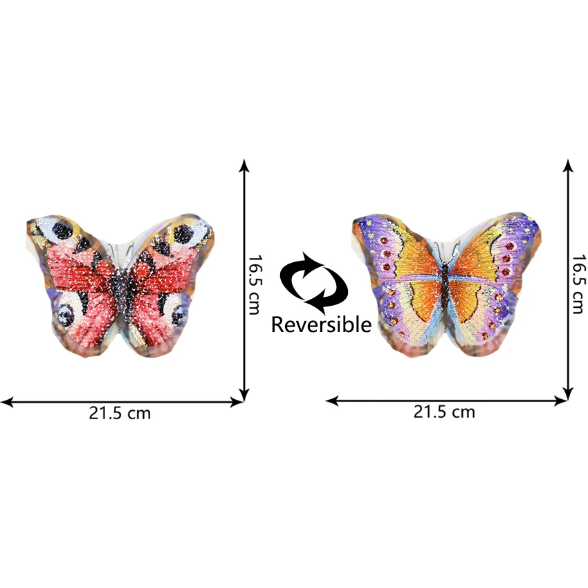 Изменение цвета Бабочка diy Реверсивные блестки патчи для ремонта одежды пришить на свитер аксессуары для украшения одежды - Цвет: No.7