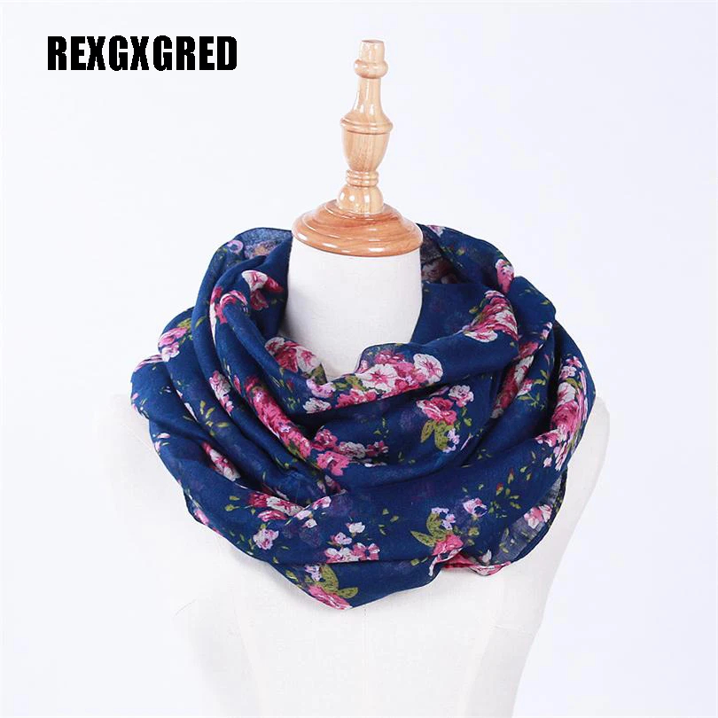 Hot Sale New Fashion Warm Women Flower Loop Scarf Female Small Rose