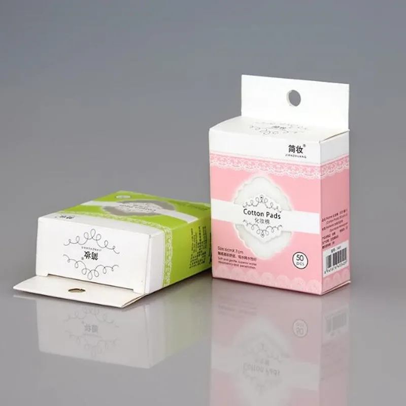 100pcs/2 box Wipe Cotton Deep Cleansing Discharge Makeup Remover Cotton