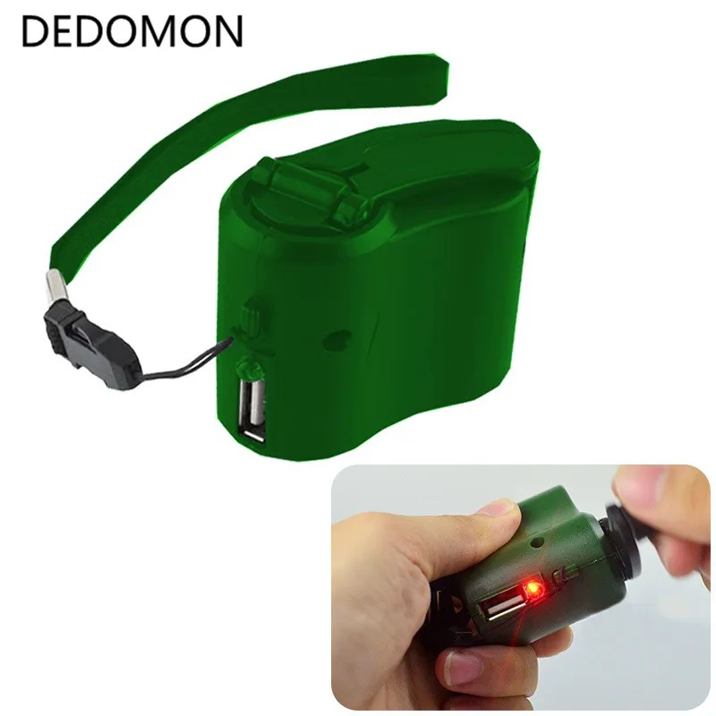 USB الطوارئ شاحن للتخييم التنزه الرياضة في الهواء الطلق DC 6 V 300mA كرنك اليد شاحن السفر في الهواء الطلق بقاء أدوات