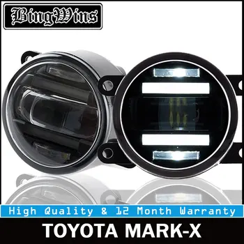

BEINGWINS 2010-2018 For Toyota MARK-X foglights+LED DRL+turnsignal lights Car Styling LED Daytime Running Lights LED fog lamps
