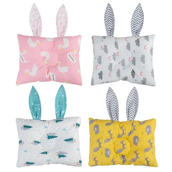 

1 Piece Baby Pillow Newborn Rabbit Ear Square Shaping Pillow Concave Head Protect Cartoon Flat Head Prevent Cushion Pillows